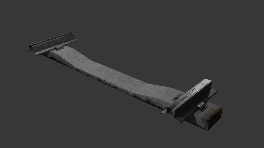 Subway Train Track - Tileable - Game Ready Asset preview image 1